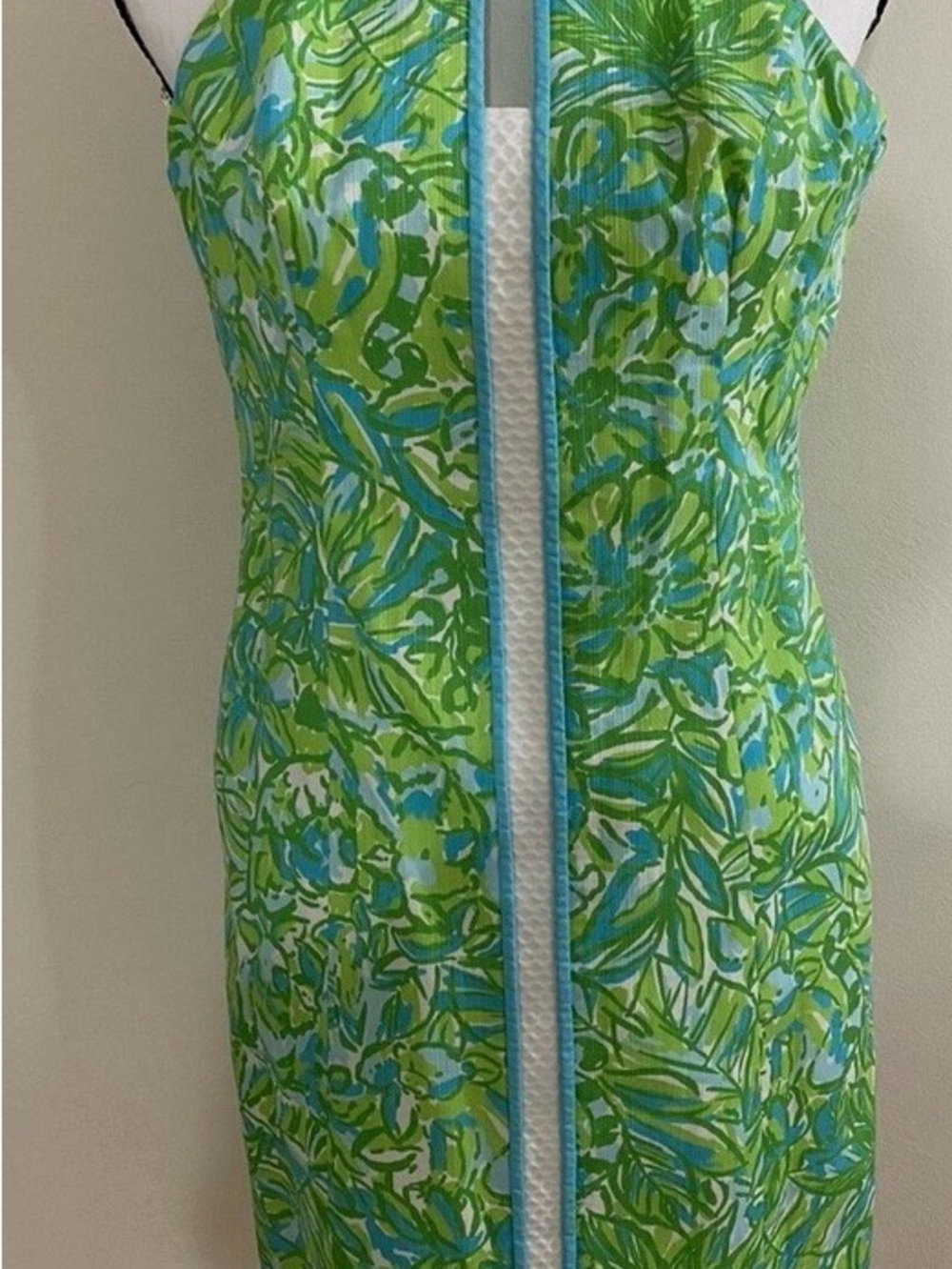 Lilly Pulitzer Green & Blue Tropical Shift Dress